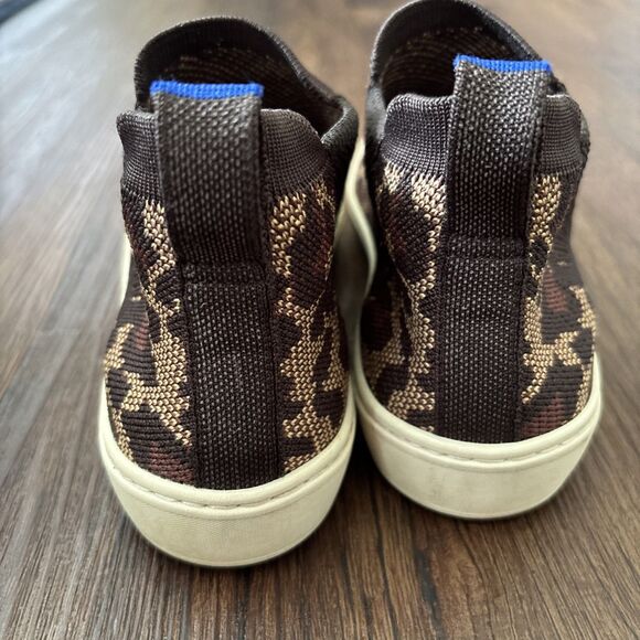 Rothy's Chelsea Boot Wildcat High Top Sneaker Brown Y2K Soho Vegan Boho EUC s6.5 - Picture 3 of 7